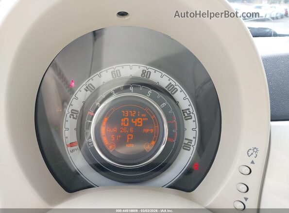 3C3CFFAR8GT120691 2016 FIAT 500 White Հետևի նստատեղերի տեսք