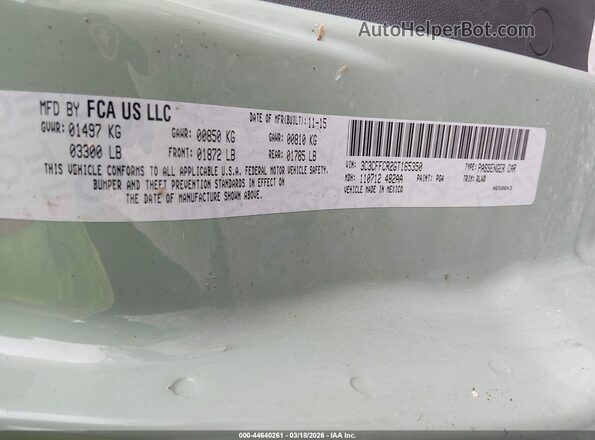 3C3CFFCR2GT165350 2016 FIAT 500 Green Շարժիչի բաժամունքի տեսք