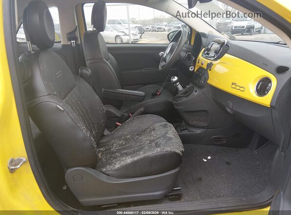 3C3CFFCR4HT594278 2017 FIAT 500 Желтый Вид салона спереди