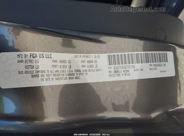 3C3CFFGE3GT221724 2016 FIAT 500E Gray Widok komory silnika