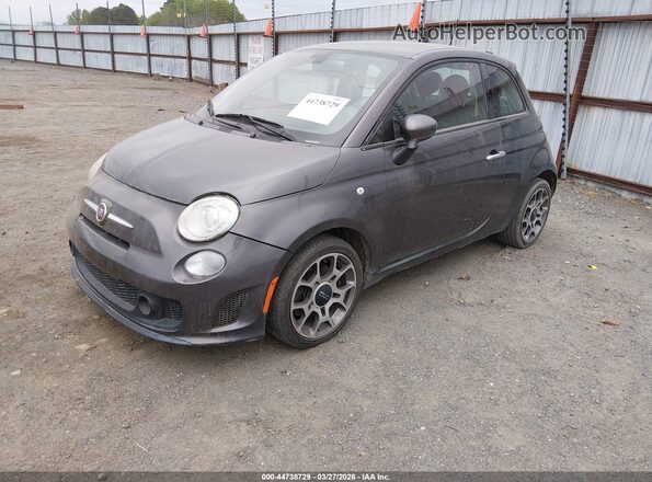 3C3CFFKH3JT465172 2018 FIAT 500 Gray Առջևի ձախ երեք քառորդ տեսարան