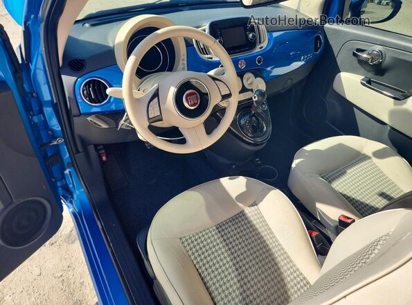3C3CFFKH6JT377779 2018 FIAT 500 Blue Առջևի վահանակի տեսք