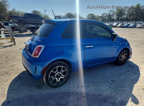 3C3CFFKH6JT377779 2018 FIAT 500 Blue Հետևի աջ