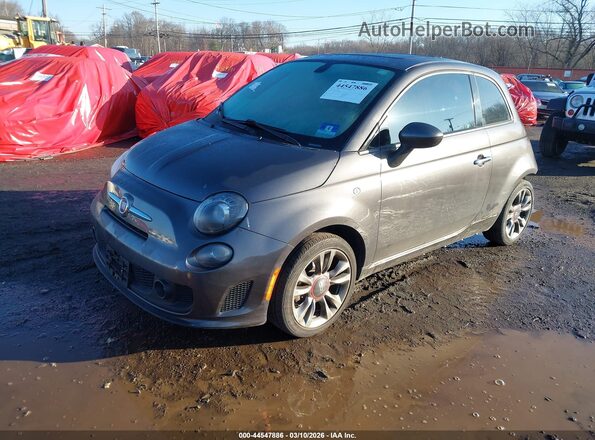 3C3CFFKH9JT416851 2018 FIAT 500 Gray Առջևի ձախ երեք քառորդ տեսարան
