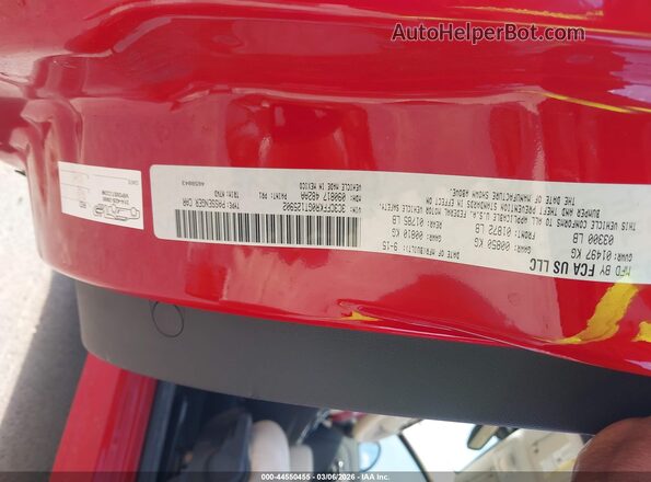 3C3CFFKR0GT125902 2016 FIAT 500 Red Շարժիչի բաժամունքի տեսք