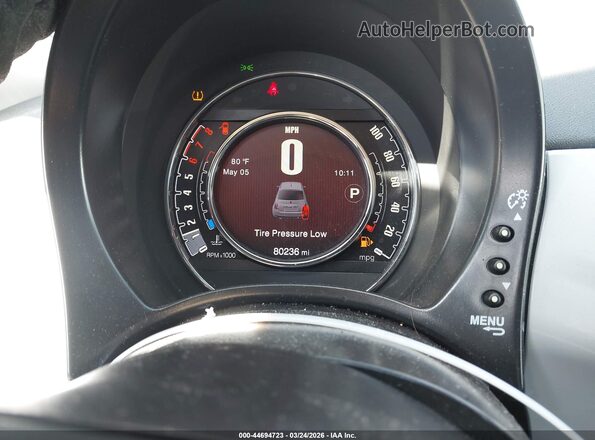 3C3CFFKR1HT661629 2017 FIAT 500 White Հետևի նստատեղերի տեսք