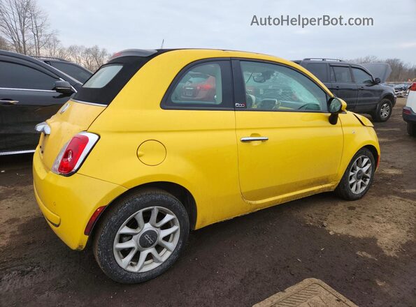 3C3CFFLR3GT133717 2016 FIAT 500 Yellow Trasero derecho
