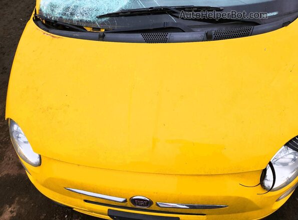 3C3CFFLR3GT133717 2016 FIAT 500 Yellow Vista interior trasera