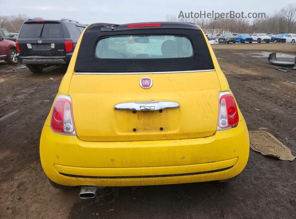 3C3CFFLR3GT133717 2016 FIAT 500 Yellow Vista trasera
