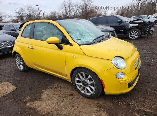3C3CFFLR3GT133717 2016 FIAT 500 Yellow Delantero derecho