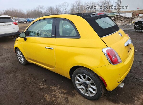 3C3CFFLR3GT133717 2016 FIAT 500 Yellow Trasero izquierdo