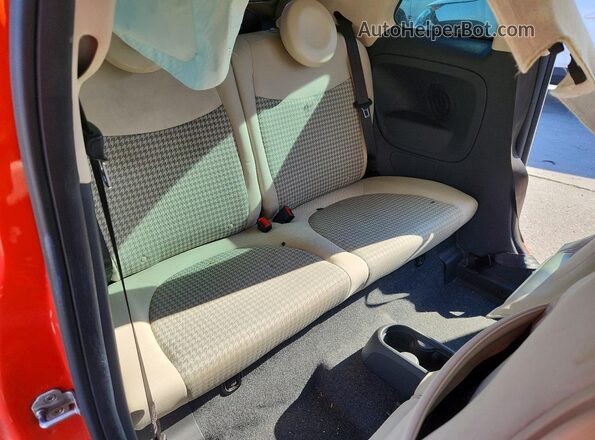 3C3CFFLR4HT698074 2017 FIAT 500 Orange Вид задніх сидінь