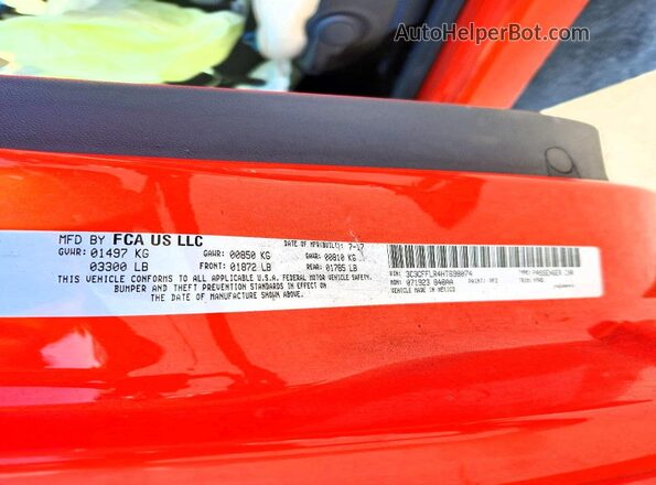 3C3CFFLR4HT698074 2017 FIAT 500 Orange Вид підкапотного простору
