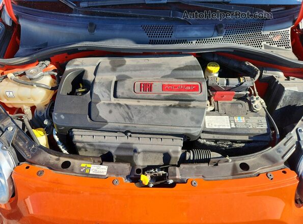 3C3CFFLR4HT698074 2017 FIAT 500 Orange Вид задньої частини салону