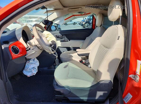 3C3CFFLR4HT698074 2017 FIAT 500 Orange Вид салону спереду