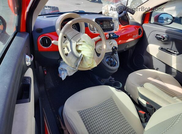3C3CFFLR4HT698074 2017 FIAT 500 Orange Вид панелі приладів