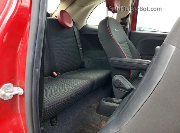 3C3CFFLR7HT594226 2017 FIAT 500 Red Rear seats view
