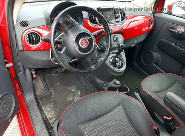 3C3CFFLR7HT594226 2017 FIAT 500 Red Dashboard view