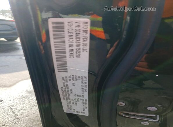 3C4NJCAB7MT505210 2021 JEEP COMPASS Black VIN კოდის სტიკერის ხედი