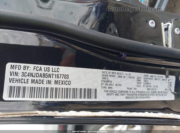 3C4NJDAB5NT167703 2022 JEEP COMPASS Black 