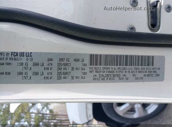 3C4NJDBB7KT807923 2019 JEEP COMPASS Белый Вид подкапотного пространства