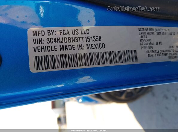 3C4NJDBN3TT151358 2026 JEEP COMPASS Blue 
