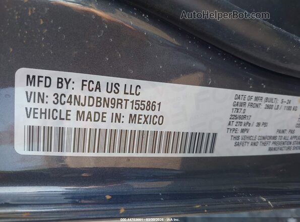 3C4NJDBN9RT155861 2024 JEEP COMPASS Gray Вид підкапотного простору