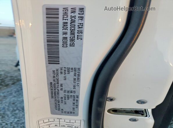 3C4NJDCB4MT596150 2021 JEEP COMPASS White Vista de la etiqueta del VIN