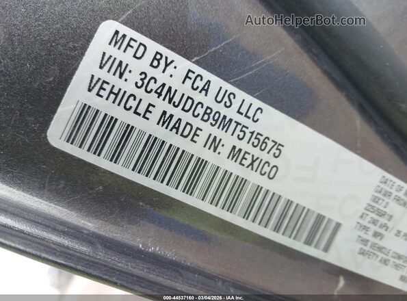 3C4NJDCB9MT515675 2021 JEEP COMPASS Gray 