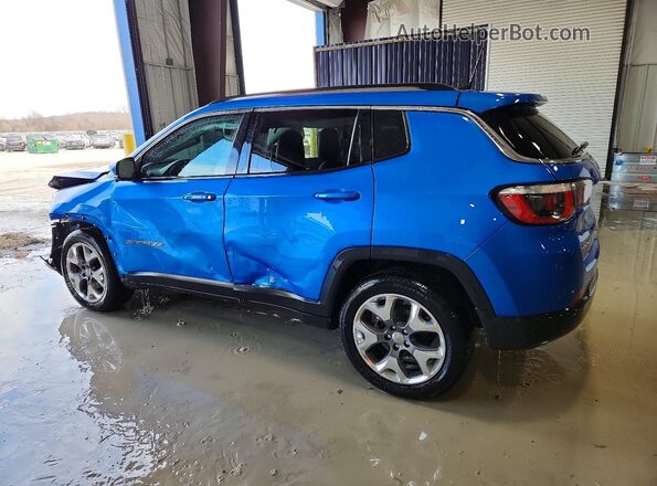 3C4NJDCBXMT520349 2021 JEEP COMPASS Blue Trasero izquierdo