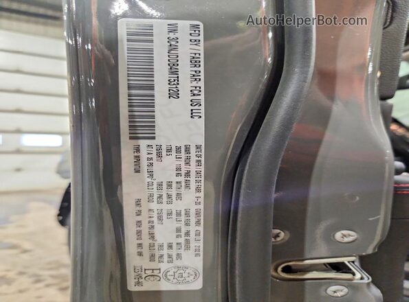 3C4NJDDB4MT531202 2021 JEEP COMPASS Gray Вид наклейки з VIN-кодом