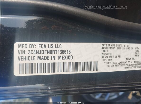 3C4NJDFN8RT136616 2024 JEEP COMPASS Black 