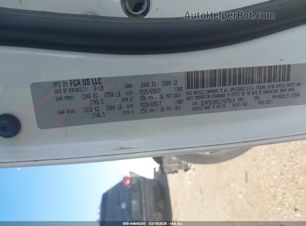 3C4PDCAB5JT427814 2018 DODGE JOURNEY Белый Вид подкапотного пространства