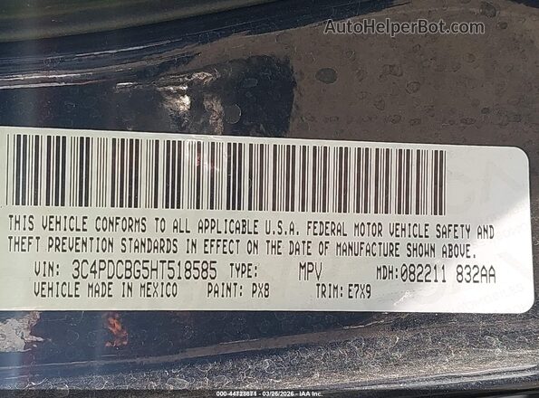 3C4PDCBG5HT518585 2017 DODGE JOURNEY Black 