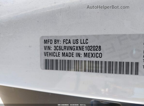 3C6LRVNGXNE102028 2022 RAM PROMASTER 1500 White Widok komory silnika