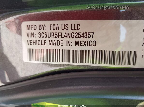 3C6UR5FL4NG254357 2022 RAM 2500 Black Engine compartment view