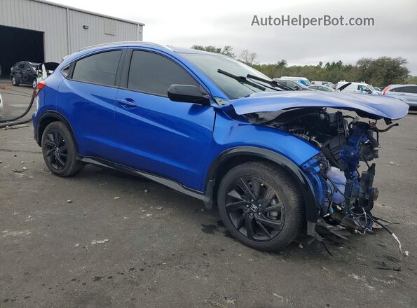 3CZRU5H17MM718387 2021 HONDA HR-V Blue Передня права чверть