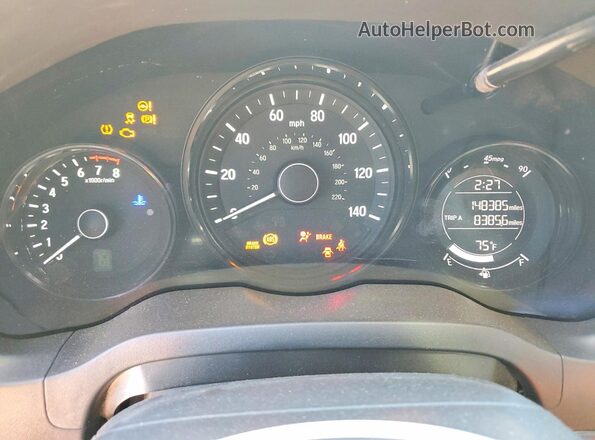 3CZRU5H33HM709791 2017 HONDA HR-V Black Instrument cluster view