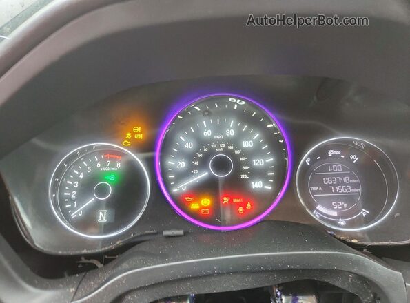 3CZRU6H10NM757233 2022 HONDA HR-V Черный Вид щитка приборов