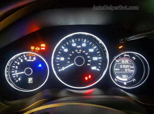 3CZRU6H36MM751100 2021 HONDA HR-V Gray Instrument cluster view