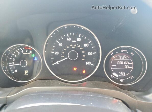 3CZRU6H37MM721314 2021 HONDA HR-V Black Widok zestawu wskaźników