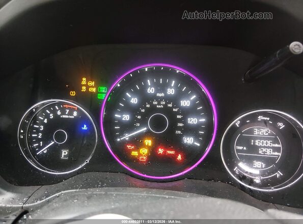 3CZRU6H38HG702341 2017 HONDA HR-V Red Вид задніх сидінь