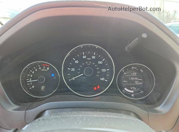 3CZRU6H3XJM717320 2018 HONDA HR-V White ხელსაწყოთა პანელის ხედი