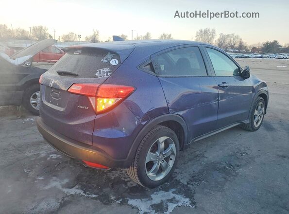 3CZRU6H51HM728542 2017 HONDA HR-V Синий Задняя правая четверть