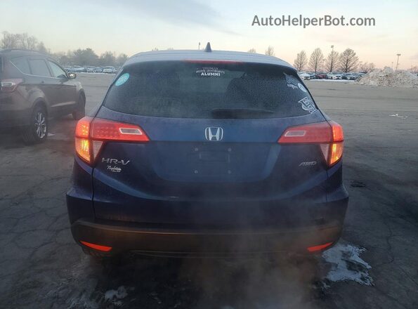 3CZRU6H51HM728542 2017 HONDA HR-V Синий Вид сзади