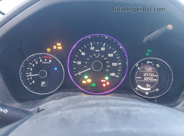 3CZRU6H51HM728542 2017 HONDA HR-V Синий Вид щитка приборов