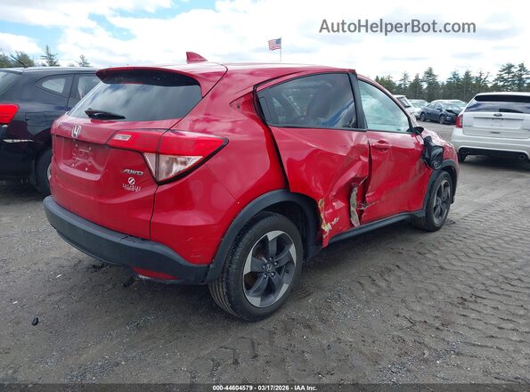 3CZRU6H52JM715014 2018 HONDA HR-V Красный Задняя правая четверть