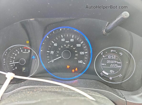 3CZRU6H56JG728010 2018 HONDA HR-V Blue Vista del cuadro de instrumentos