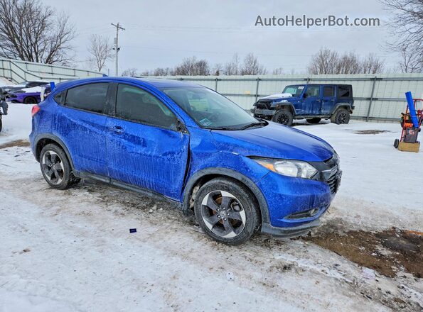 3CZRU6H56JG728010 2018 HONDA HR-V Blue Delantero derecho
