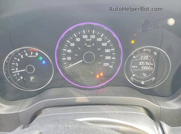 3CZRU6H59GM100971 2016 HONDA HR-V Black Instrument cluster view